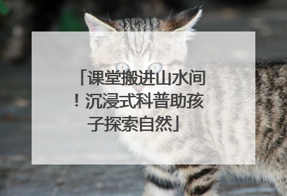 课堂搬进山水间！沉浸式科普助孩子探索自然